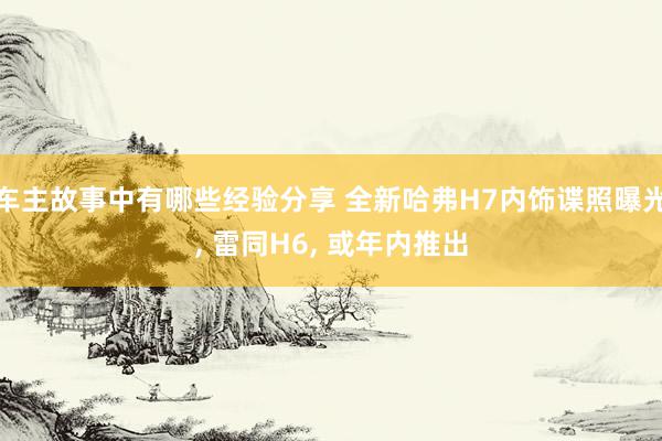 车主故事中有哪些经验分享 全新哈弗H7内饰谍照曝光, 雷同H6, 或年内推出