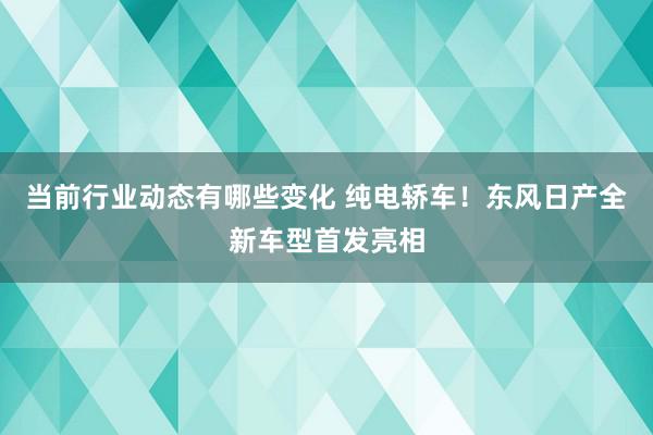 当前行业动态有哪些变化 纯电轿车！东风日产全新车型首发亮相