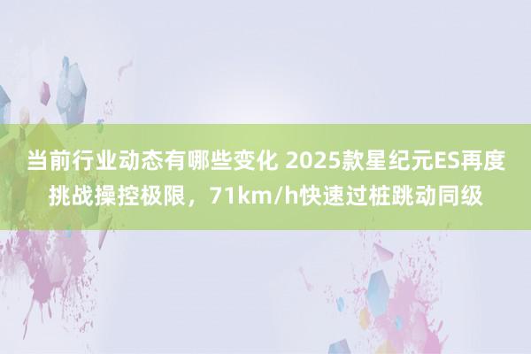 当前行业动态有哪些变化 2025款星纪元ES再度挑战操控极限