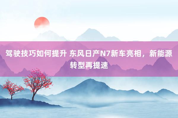 驾驶技巧如何提升 东风日产N7新车亮相，新能源转型再提速