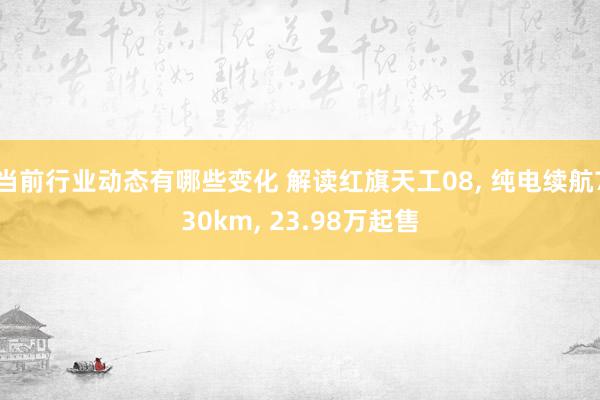 当前行业动态有哪些变化 解读红旗天工08, 纯电续航730km, 23.98万起售