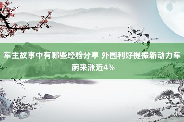 车主故事中有哪些经验分享 外围利好提振新动力车 蔚来涨近4%