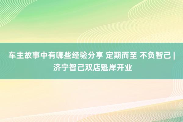 车主故事中有哪些经验分享 定期而至 不负智己 | 济宁智己双